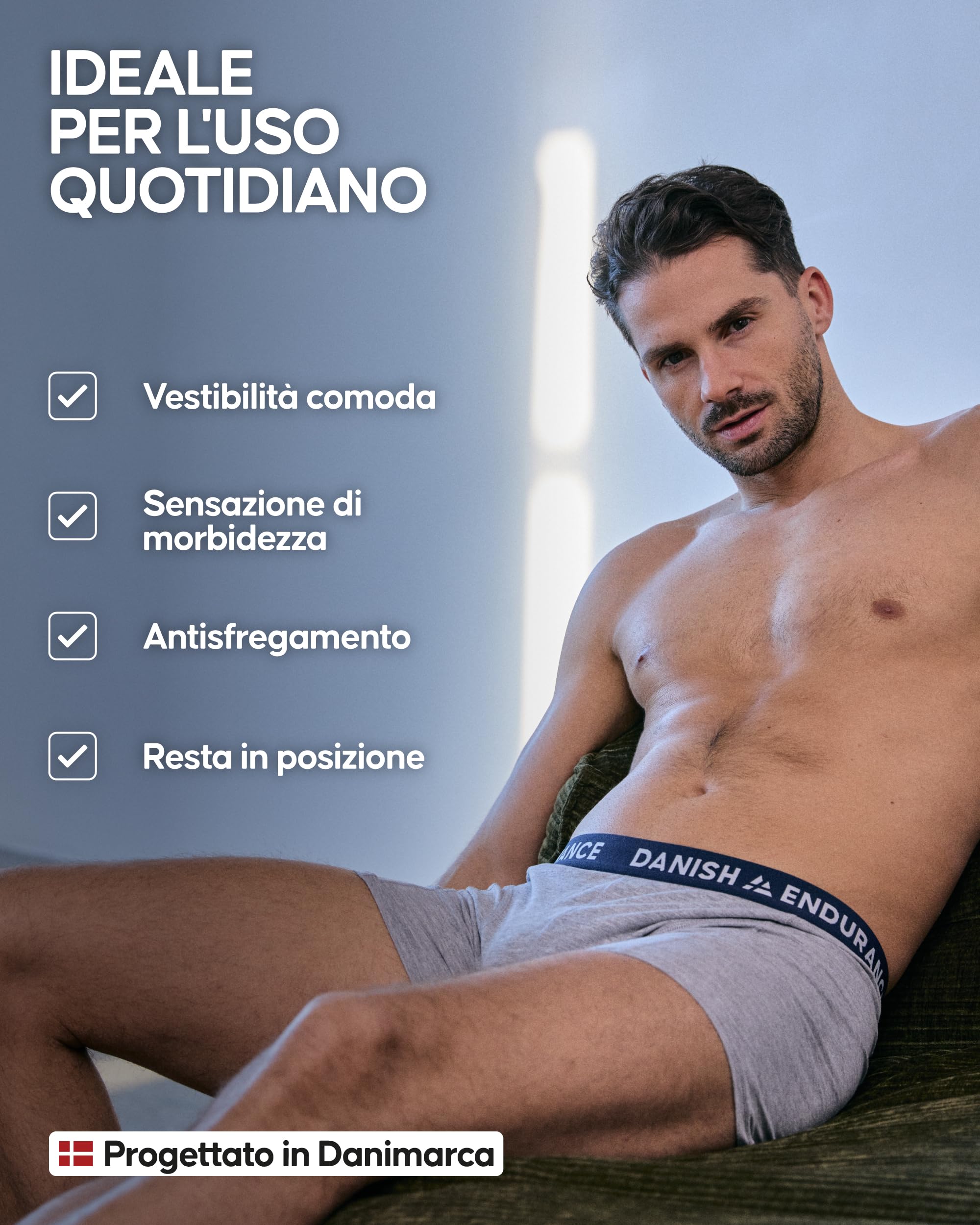 DANISH ENDURANCE Boxer Uomo Cotone Elasticizzato, Boxer a Pantaloncino Comodi e Traspiranti, Cuciture Piatte, con o Senza Patta Frontale, 3 o 10 Paia