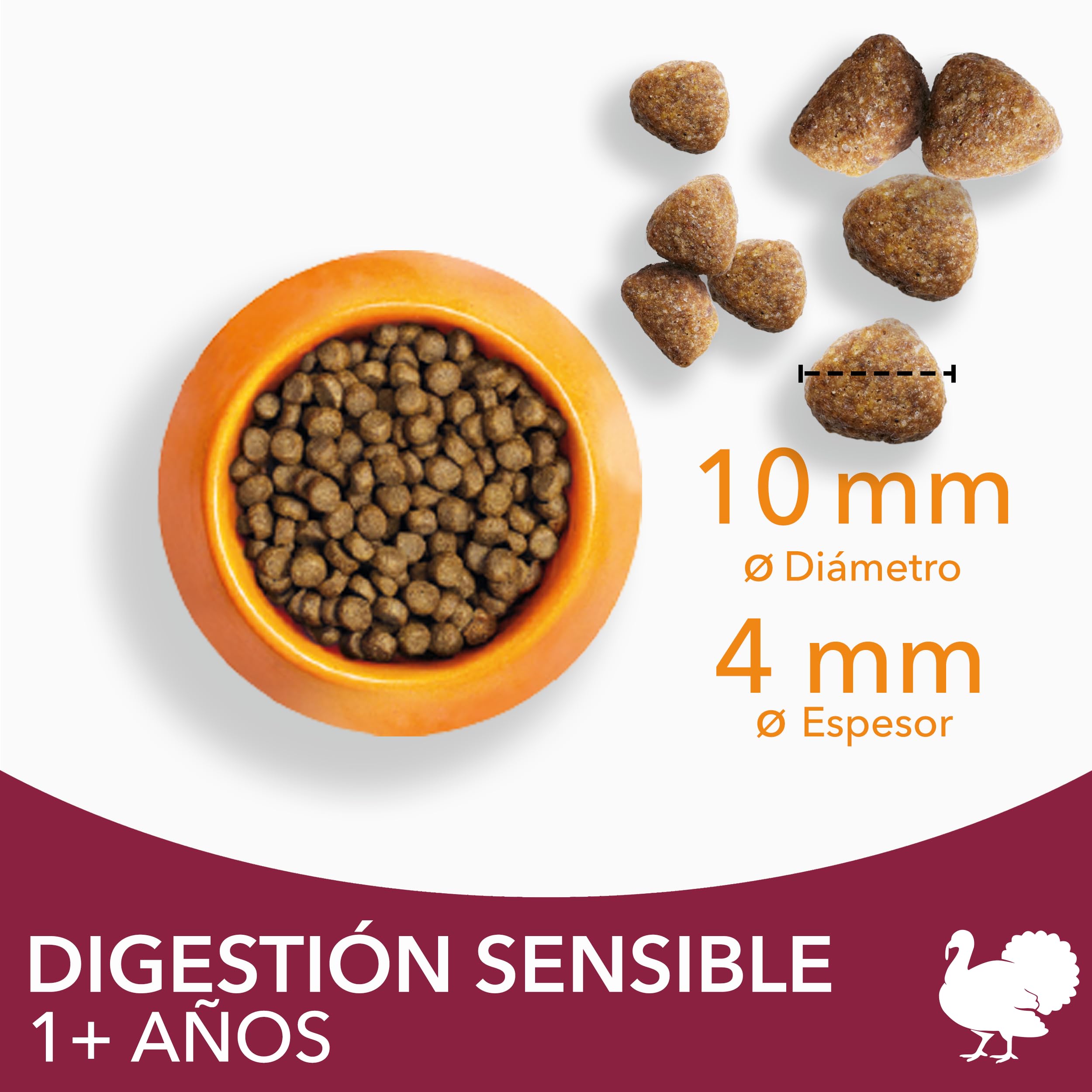 IAMS Alimento seco para Gatos con digestión Sensible - Comida Seca para Gatos Adultos de más de 1 año Rico en Pavo, 10 kg