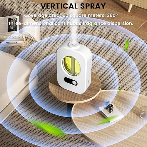 Miniatura 4 de Difusor de aceite esencial para habitaciones grandes Difusor de aromaterapia de hotel montado en la pared con intervalo de pulverización ajustable