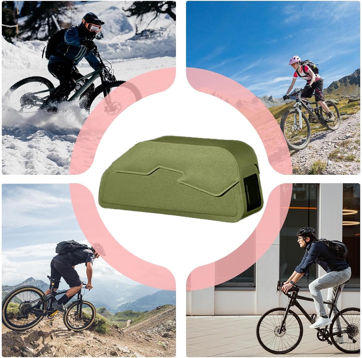 フレームバッグ 自転車 | マグネット式トップチューブバッグ ロードバイク用ポーチ - 防水サイクリングアクセサリー オーガナイザー