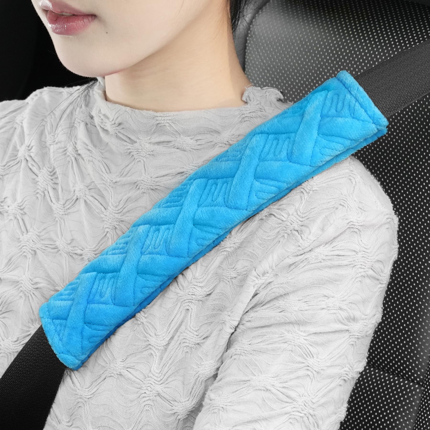 JUSTTOP 2-Pack Universal Car Seat Belt Pads Cover for A More Comfortable Driving, Seat Belt Shoulder Strap Covers Harness Pad for Car Interior