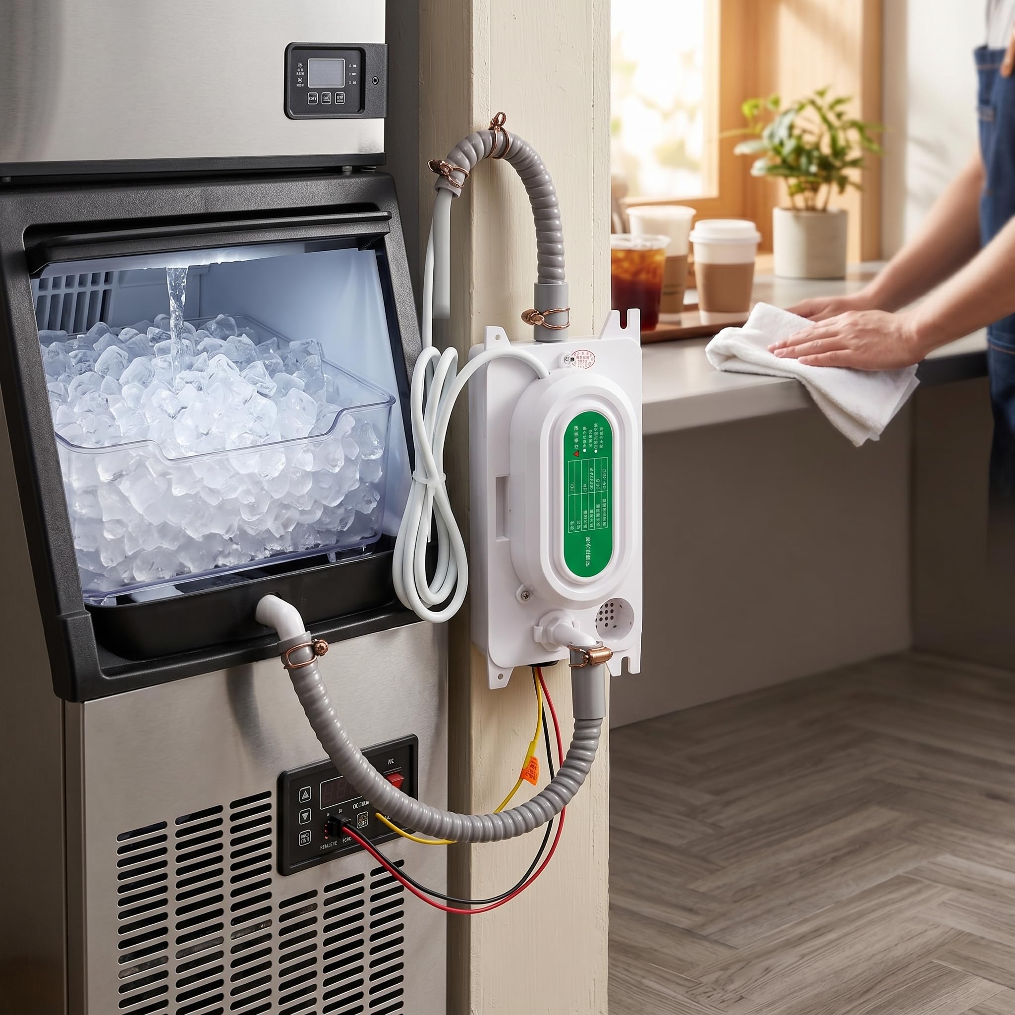 Pompa di Condensa per HVAC, Portata 100L/H Serbatoio 0.5L per Deumidificatore Macchina del Ghiaccio Commerciale 100‑230V