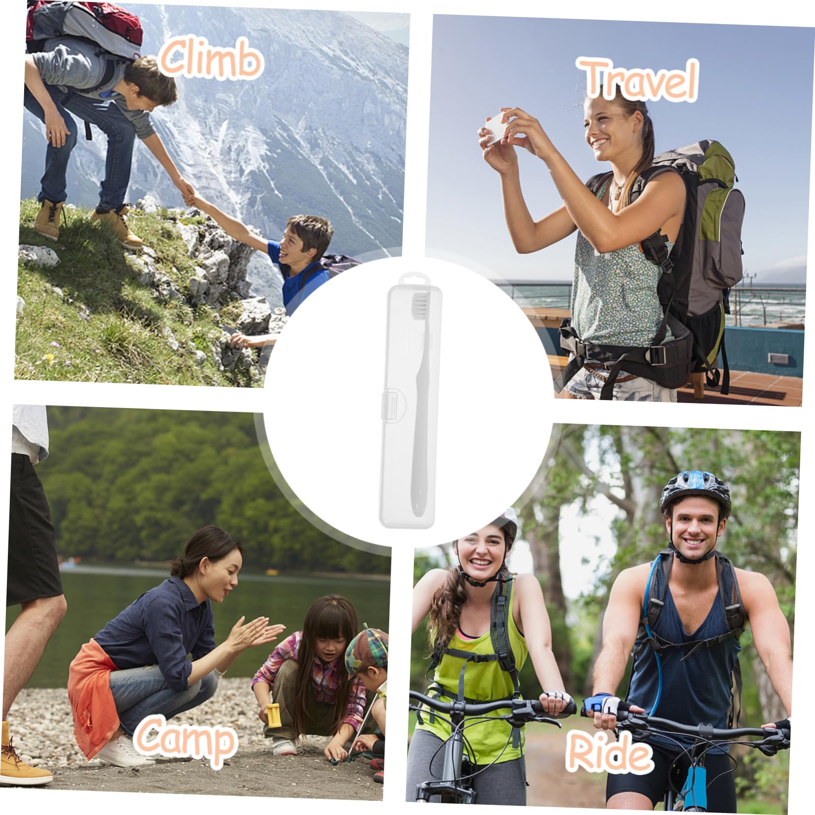 NOLITOY 20piezas Estuche De Viaje Portátil Para Cepillos De Dientes y Pasta De Dientes Caja De Almacenamiento Transparente Para Viajes y Picnics