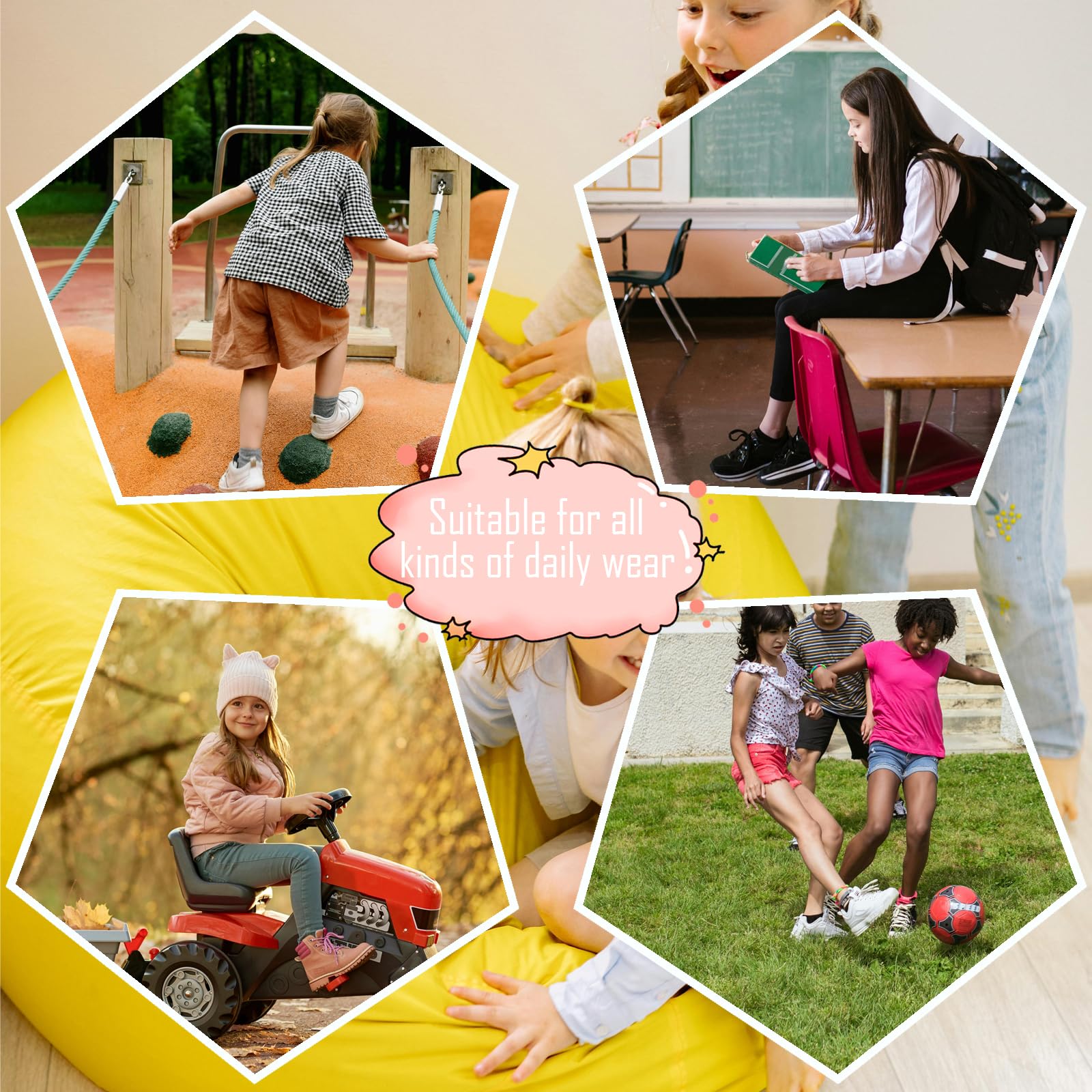 Bemeol 18 pares de calcetines de tobillo para niñas, para correr, atléticos, de corte bajo, para niños pequeños y grandes