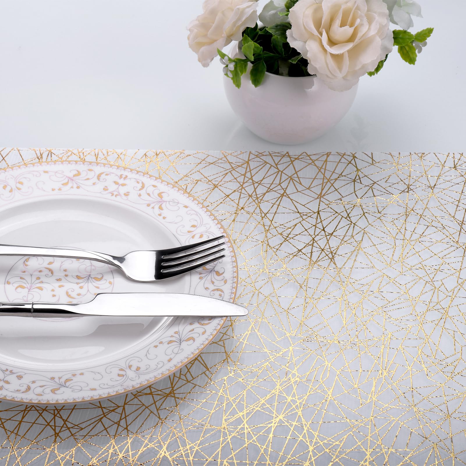Chemin De Table Or 10m X 28cm - Ruban Métallique Luxueux Pour Mariage, Anniversaire Et Noël