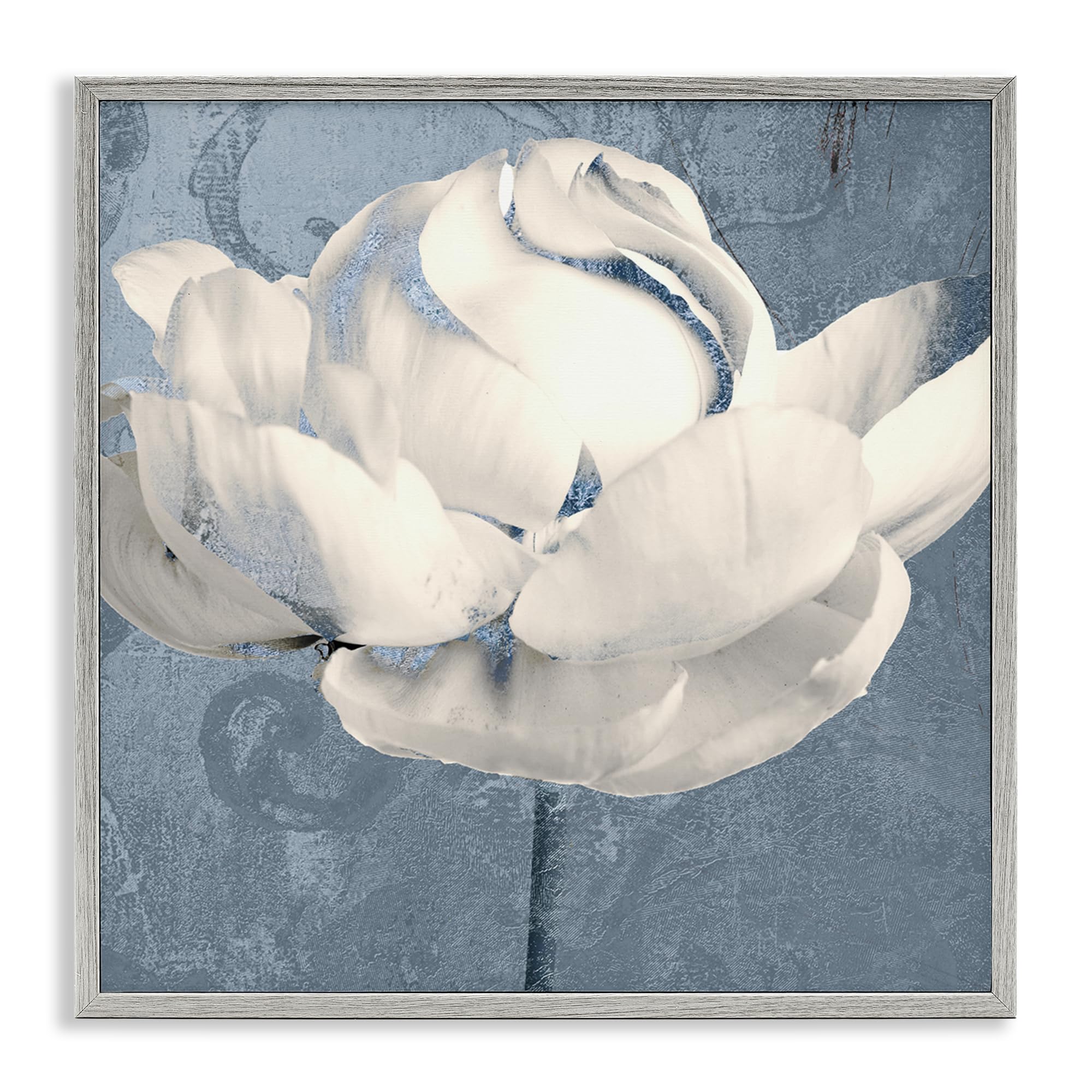 Impression giclée encadrée Sophie tableau décoration murale bleu rose gris 43 cm