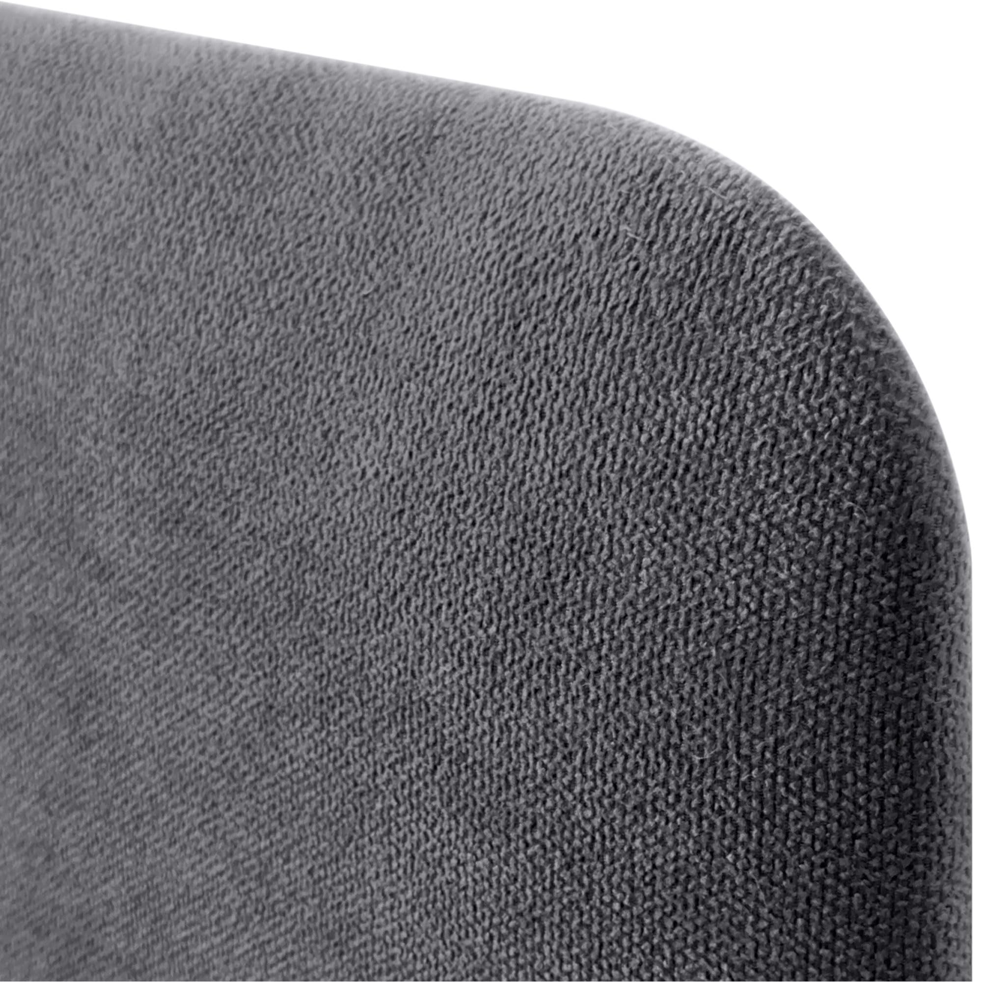 DHOME Gepolstertes Glattes Abgerundetes Kopfteil aus Aqualine-Stoff für Wand Akustik-Kopfteile Schalldämmend Kopfende Bett Schlafzimmer (Aschgrau, 160cm)