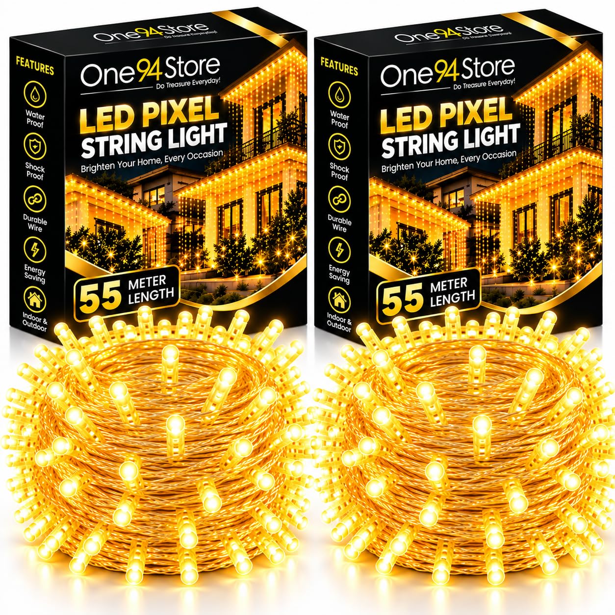 56 LED Fairy Lights - 20m Warm White String Lights -8