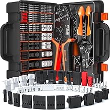 SOMELINE Crimping Tool Connector Kit, 37 Types JST-XH/SM/SYP 2.5mm & Dupont 2.54mm Connectors, 32-20 AWG Ratchet Crimper for JST & Dupont - Assortment for DIY Electronics, RC Models, and 3D Printing