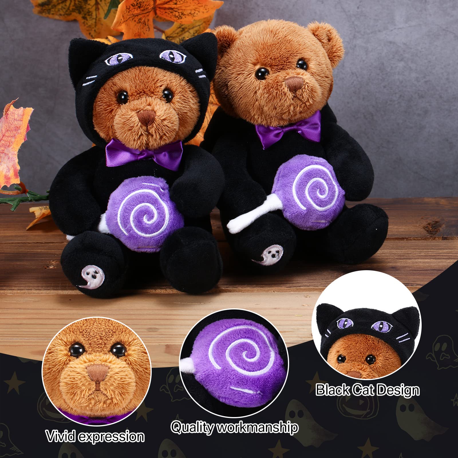 Amazon.co.jp: HyDren 2ピース ハロウィンクマぬいぐるみ ソフト