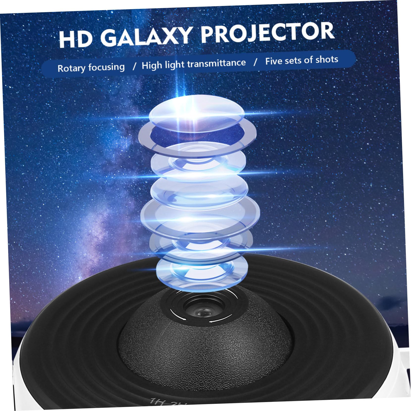 Operitacx Projecteur Lumineux Astronaute Univers Chambre, 12 Disques, Blanc