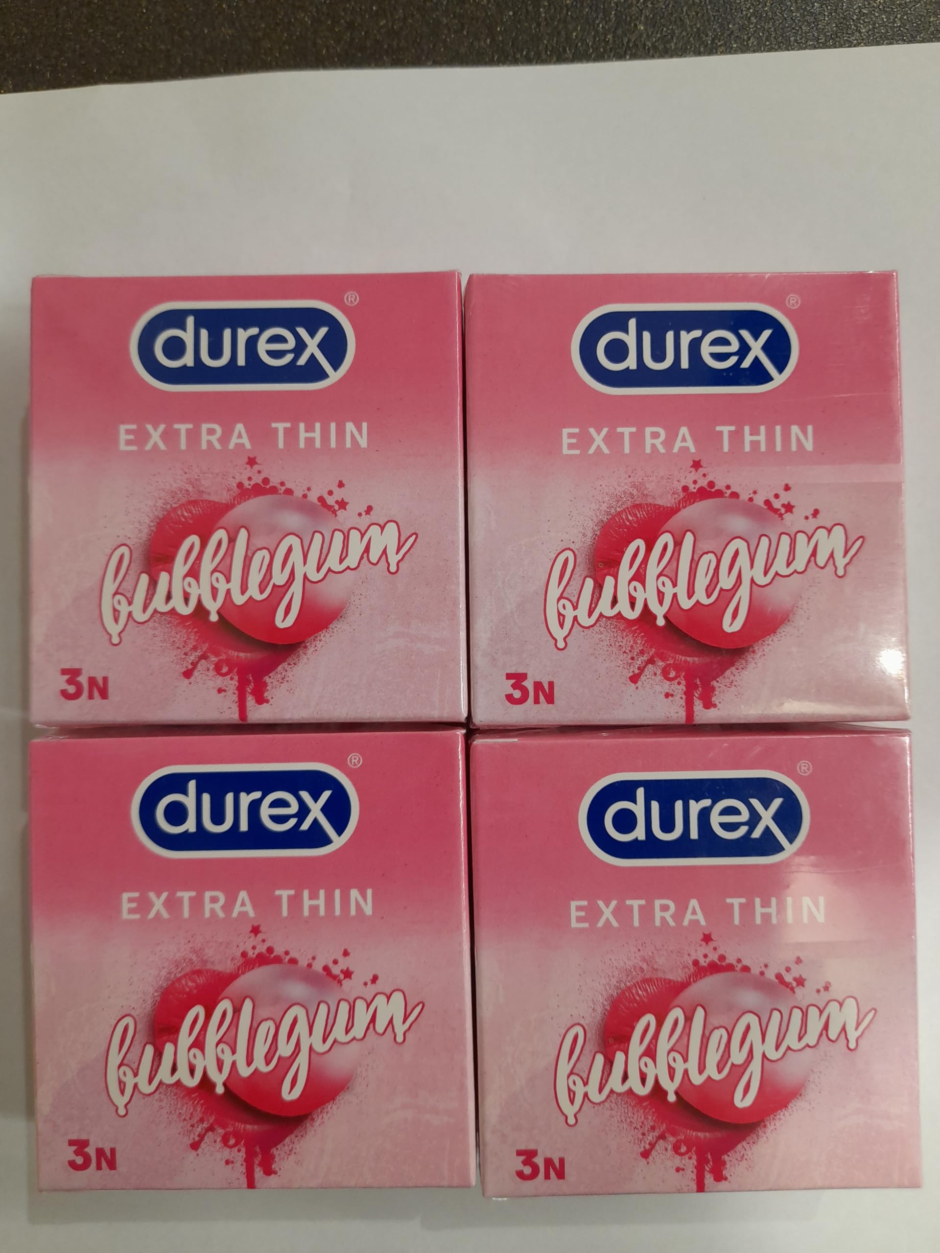 Durex Extra Thin Bubblegum Flavoured Condoms For Men-10s (Pack of 3)