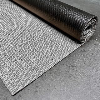 STORESDECO Vinyl Teppich pflegeleicht rutschfest, Küchenläufer & Läufer für Flur, Wohnzimmer und Esszimmer, In & Outdoor Teppich wetterfest, Premium Qualität Größe: 80 x 300 cm, Farbe: Grau