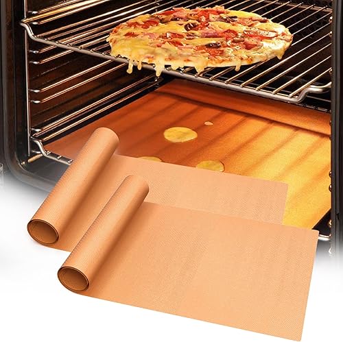 Miniatura 9 de UBeesize Revestimientos de horno grandes de 75 pulgadas para la parte inferior del horno libre de BPA y PFOA, alfombrillas gruesas y resistentes de