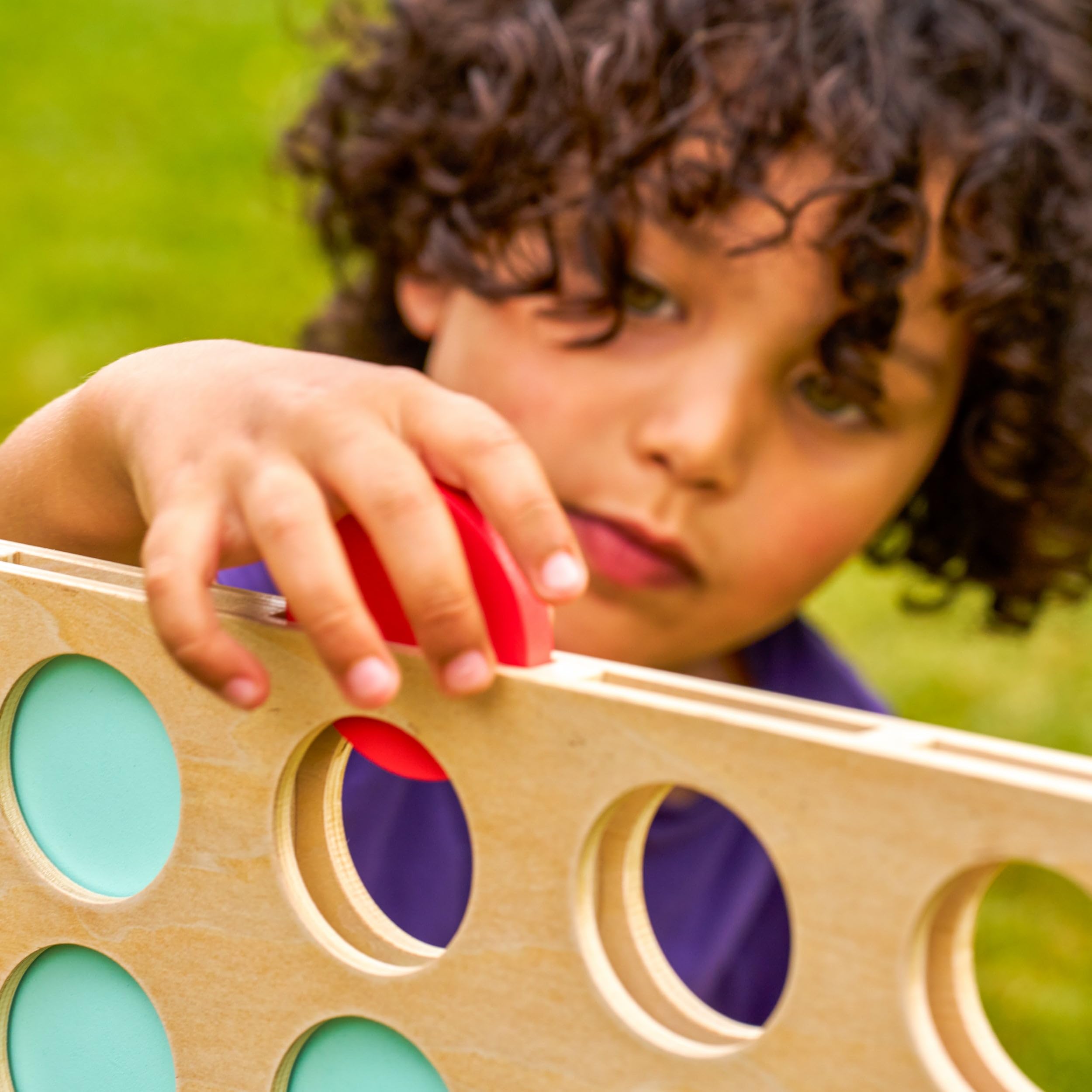 TP Toys Giant Wooden 4 in a Row Outdoor Garden Game for Kids Ages 3+ Fun 1-4 Player Giant Connect 4 Game for Indoor or Outdoor Play