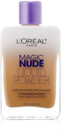 Vista 8 de L 'Oreal Paris Magic Nude Liquid Powder Bare Skin Perfecting SPF 18 de maquillaje, 0,91 onza, Beige Arena