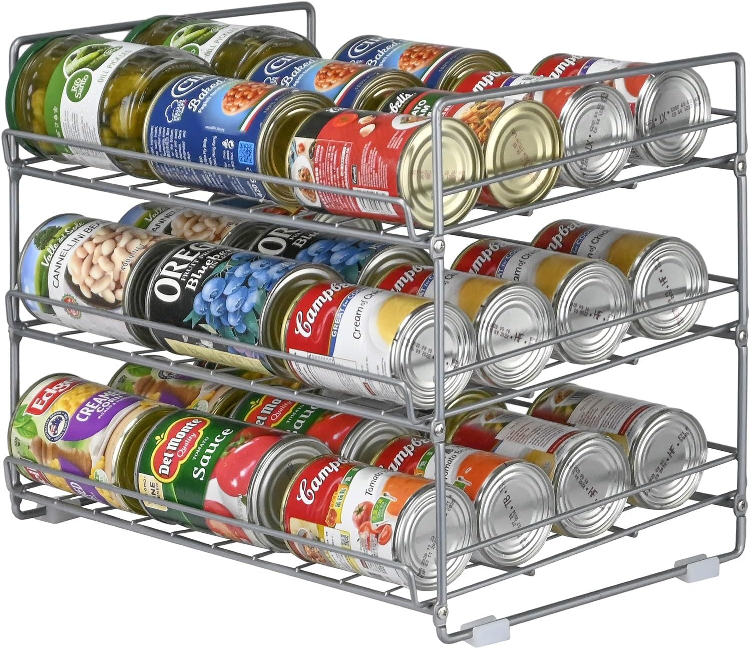 Amazon.com: Innovatronic Stackable Can Rack Organizer, Chrome ...