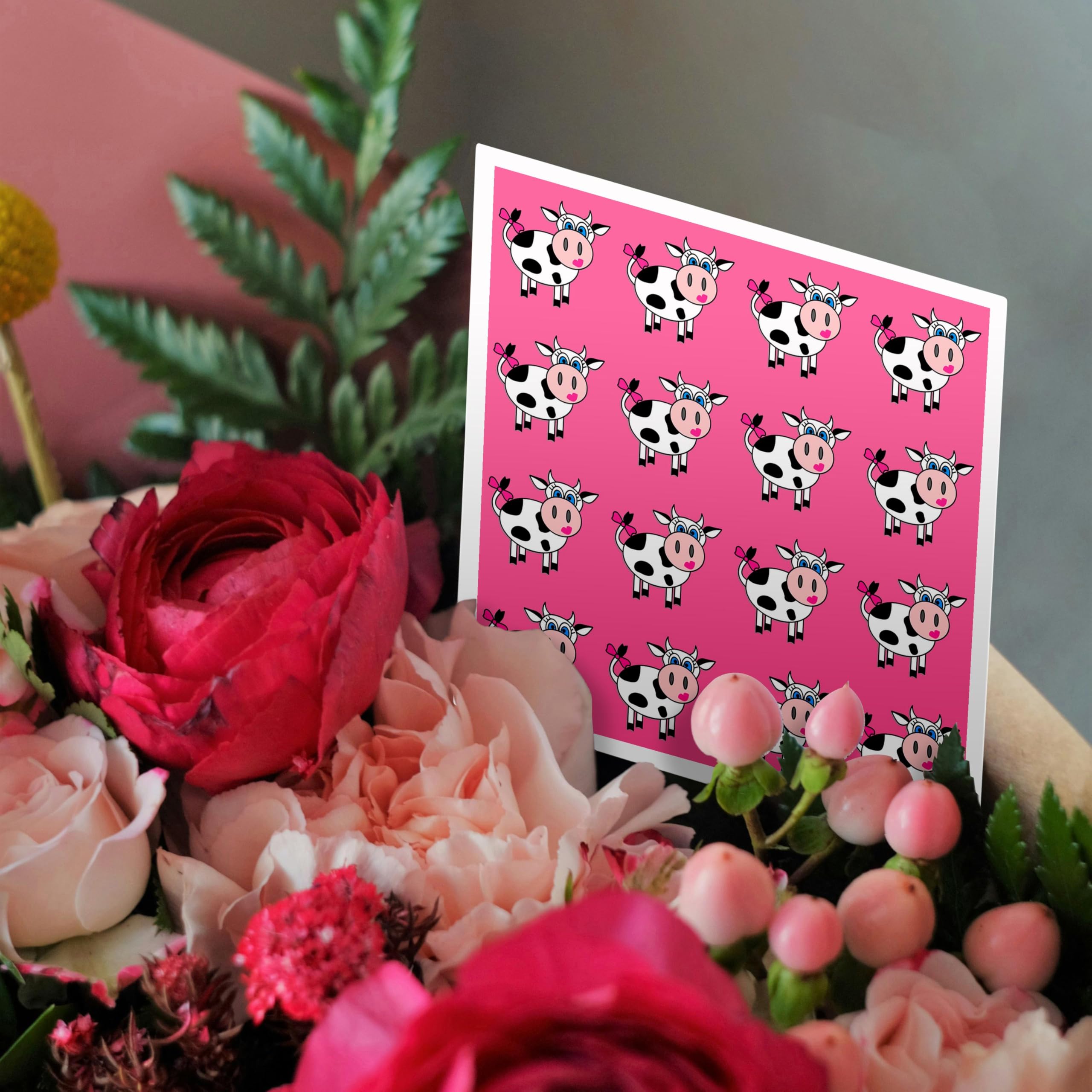 12 Stück Happy Cow Girl Grußkarten Im Set – Lustige Dankeskarten Mit Kuh-Motiv