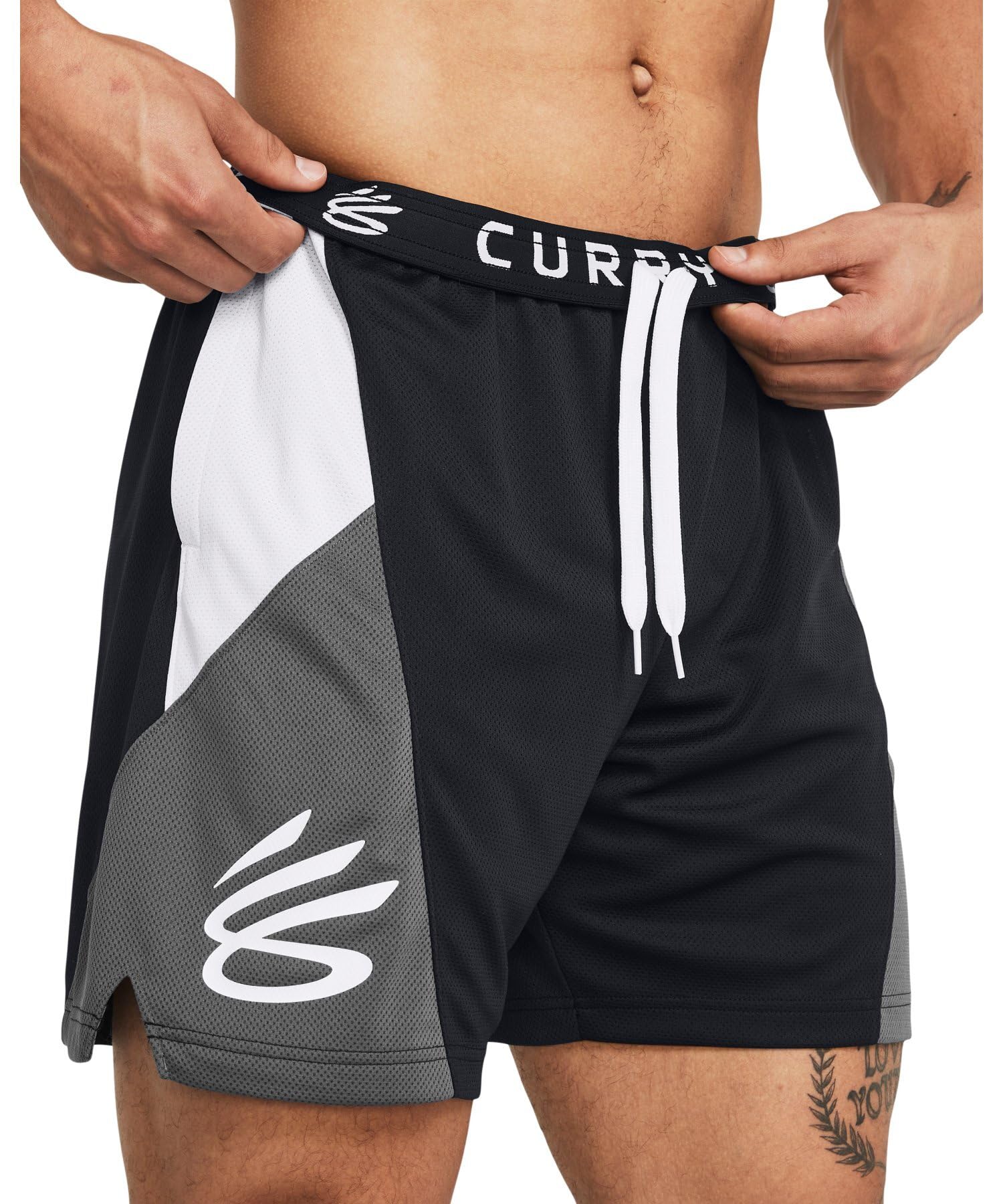 Under Armour Men's Curry Splash Basketball Shorts Black Large