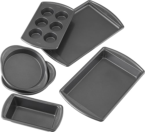 Wilton Advance Select - Juego de utensilios antiadherentes para hornear, 6 piezas, acero, plateado