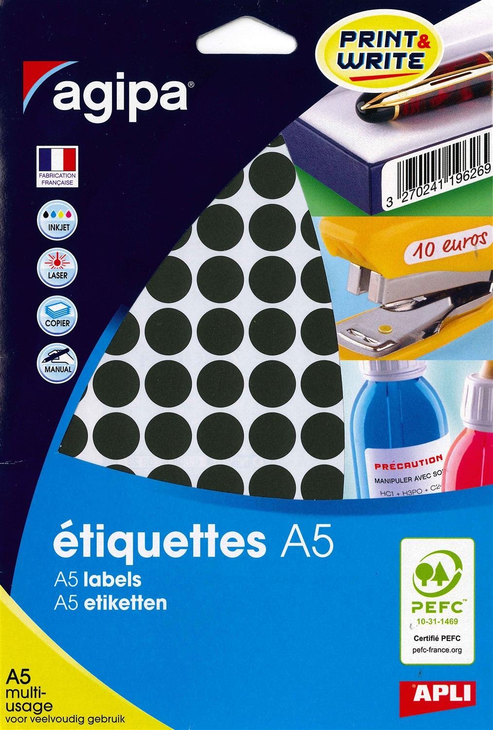 APLI 114317 – Pack of 960 Tablets Black Diameter 15 mm