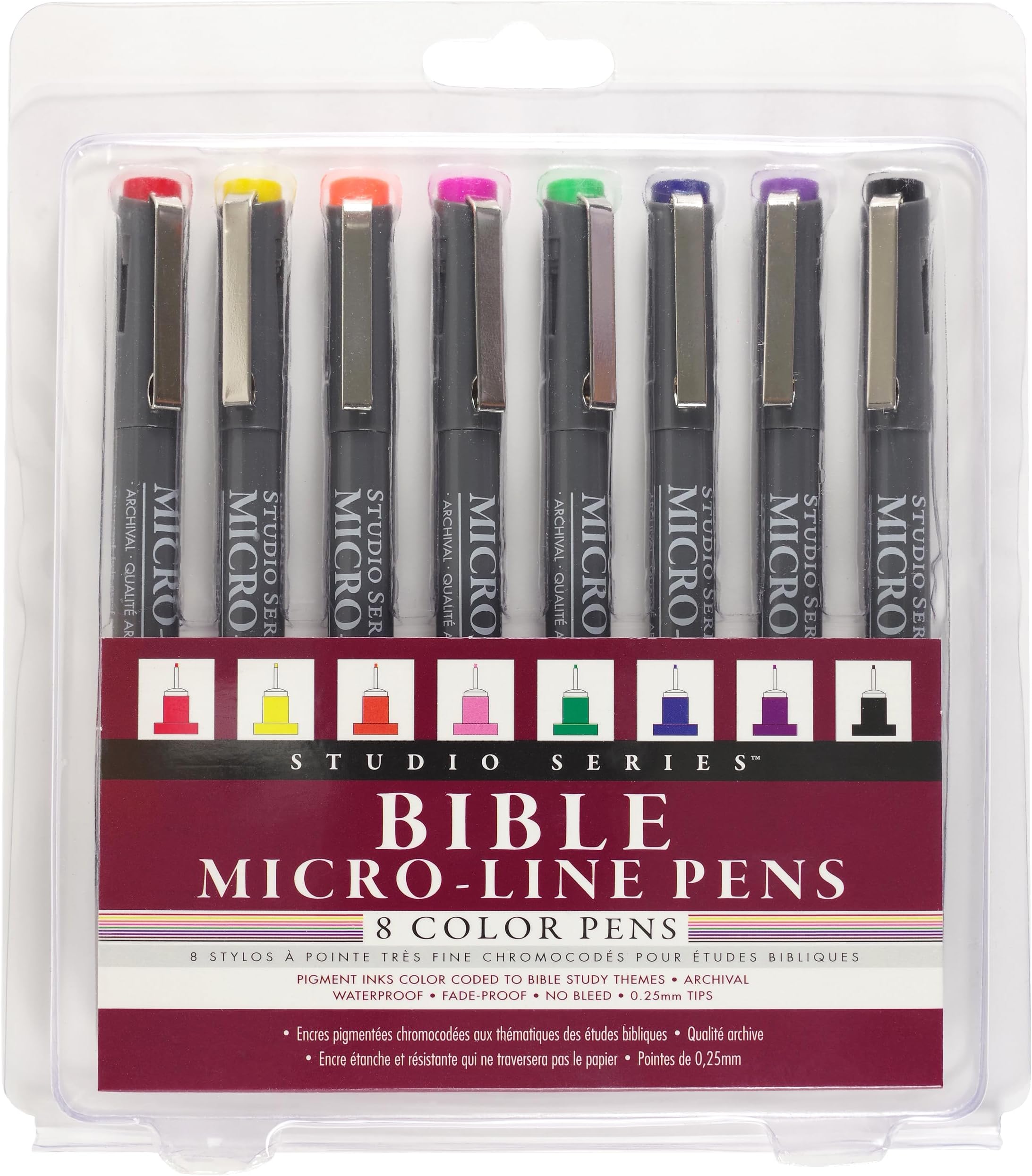 Bible Micro-Line Color Pens (8-piece Set)