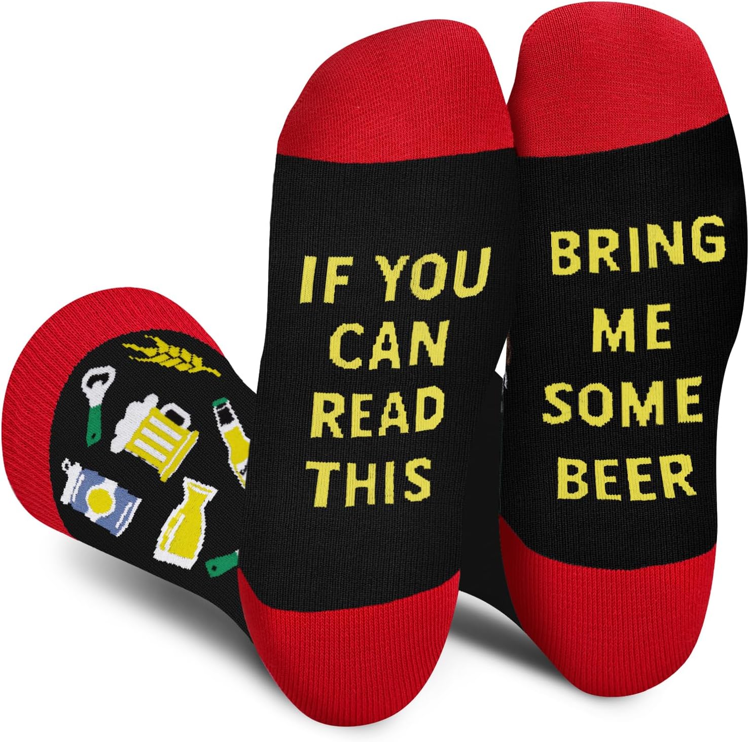 Funny Socks - If You Can Read This Bring Me - Novelty Dress Socks For Men Women Boys