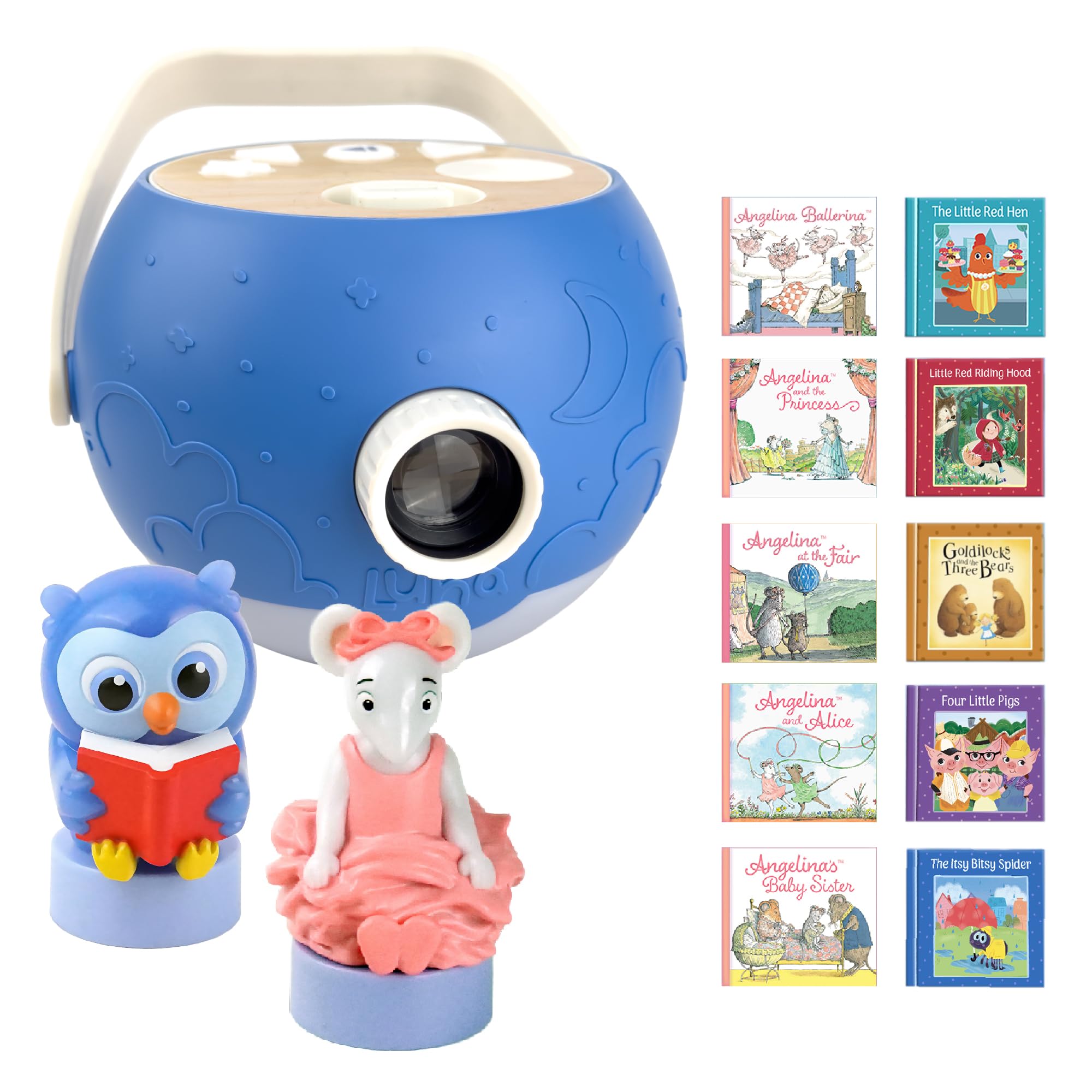 Kids Book Projector - 5 Angelina Ballerina &amp; Fairytale Stories, 10 Songs