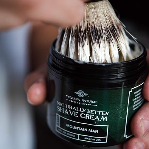 Miniatura 4 de MNSC Old Faithful Naturally Better Shave Cream - Afeitado suave, fórmula hipoalergénica para piel sensible, piel más suave, evita rasguños, cortes y