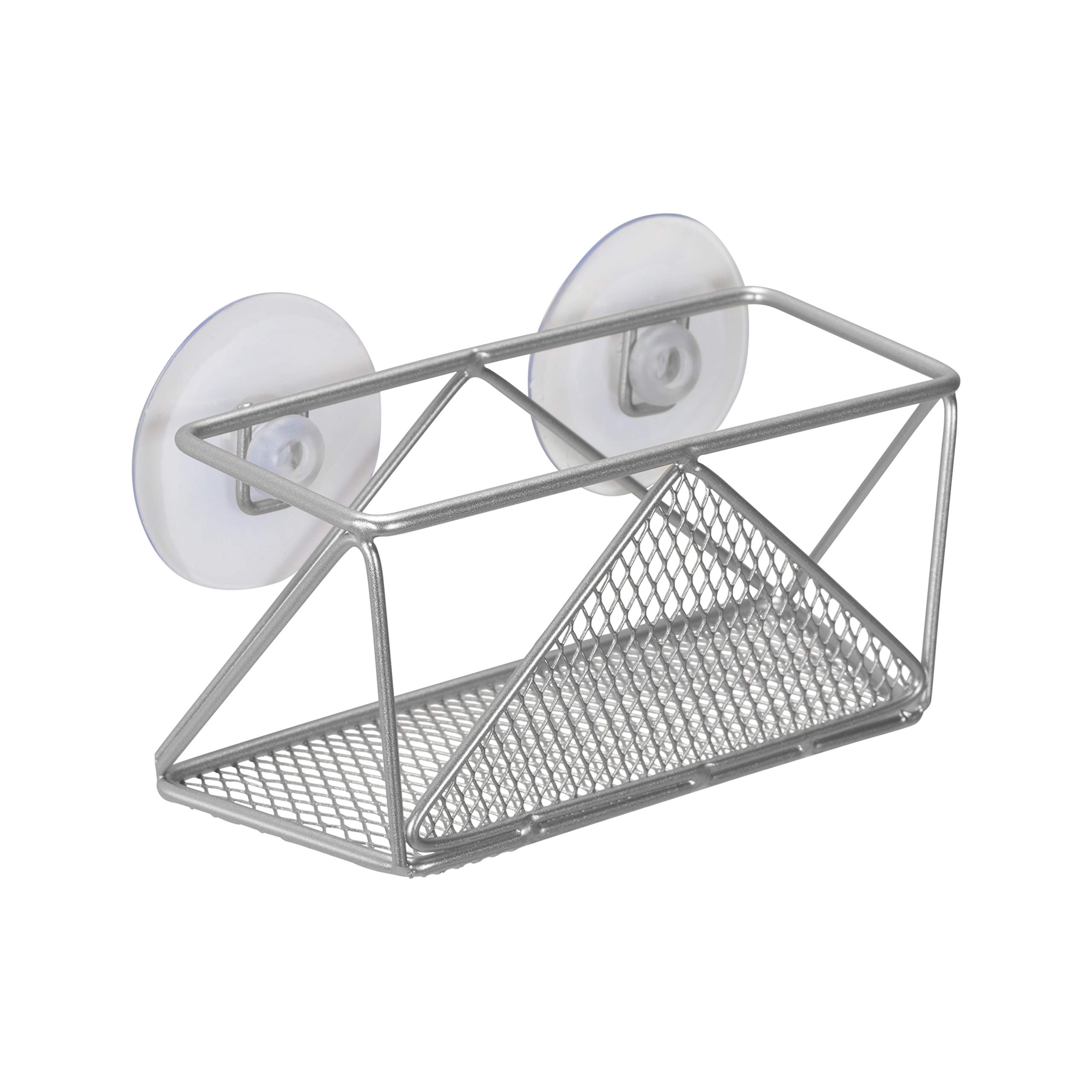 KITCHEN DETAILS Geode Suction Cup Sponge Holder, Rust Resistant, Chrome