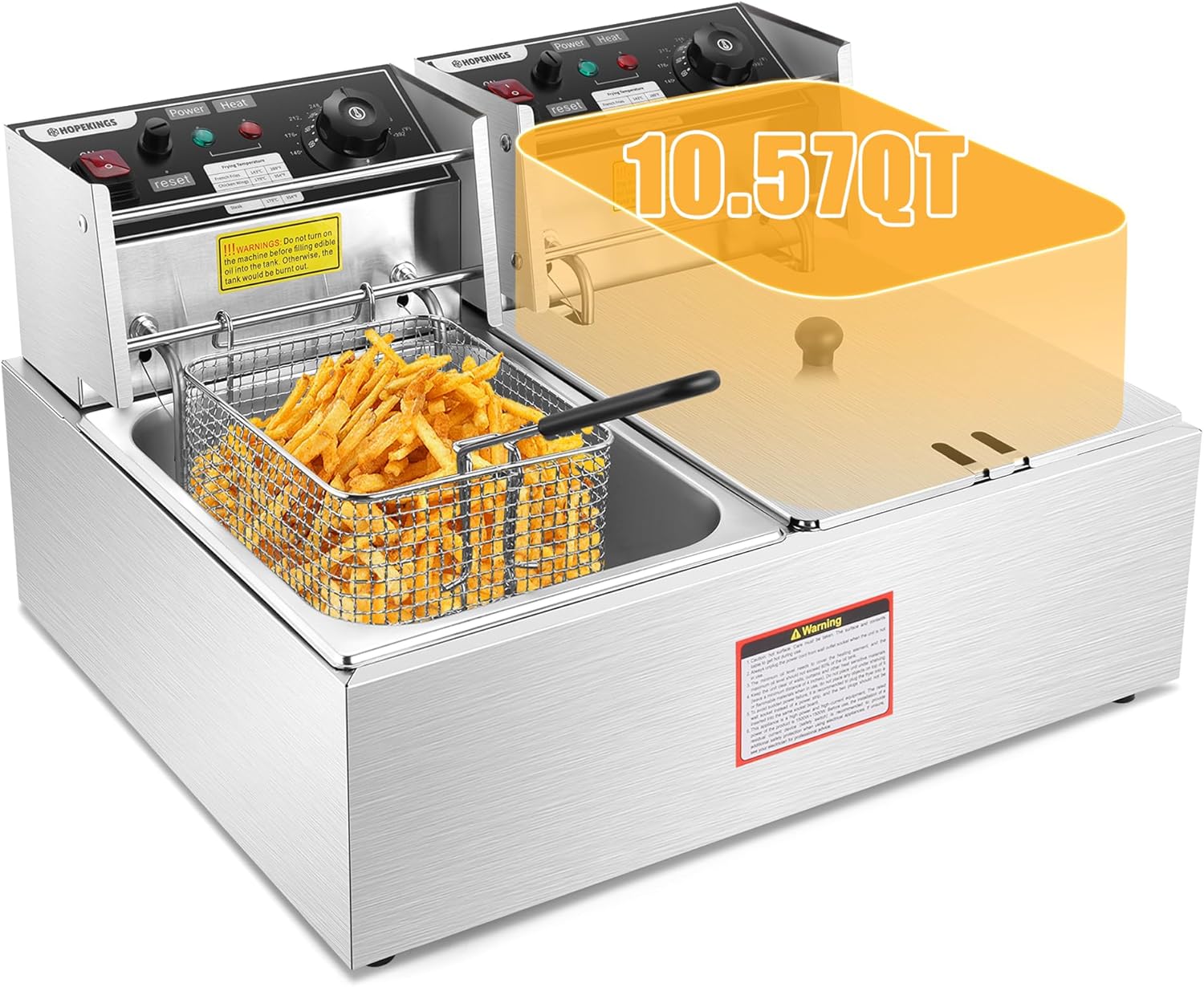 Deep Fryer with Basket 3000W 21.2 QT Countertop Electric