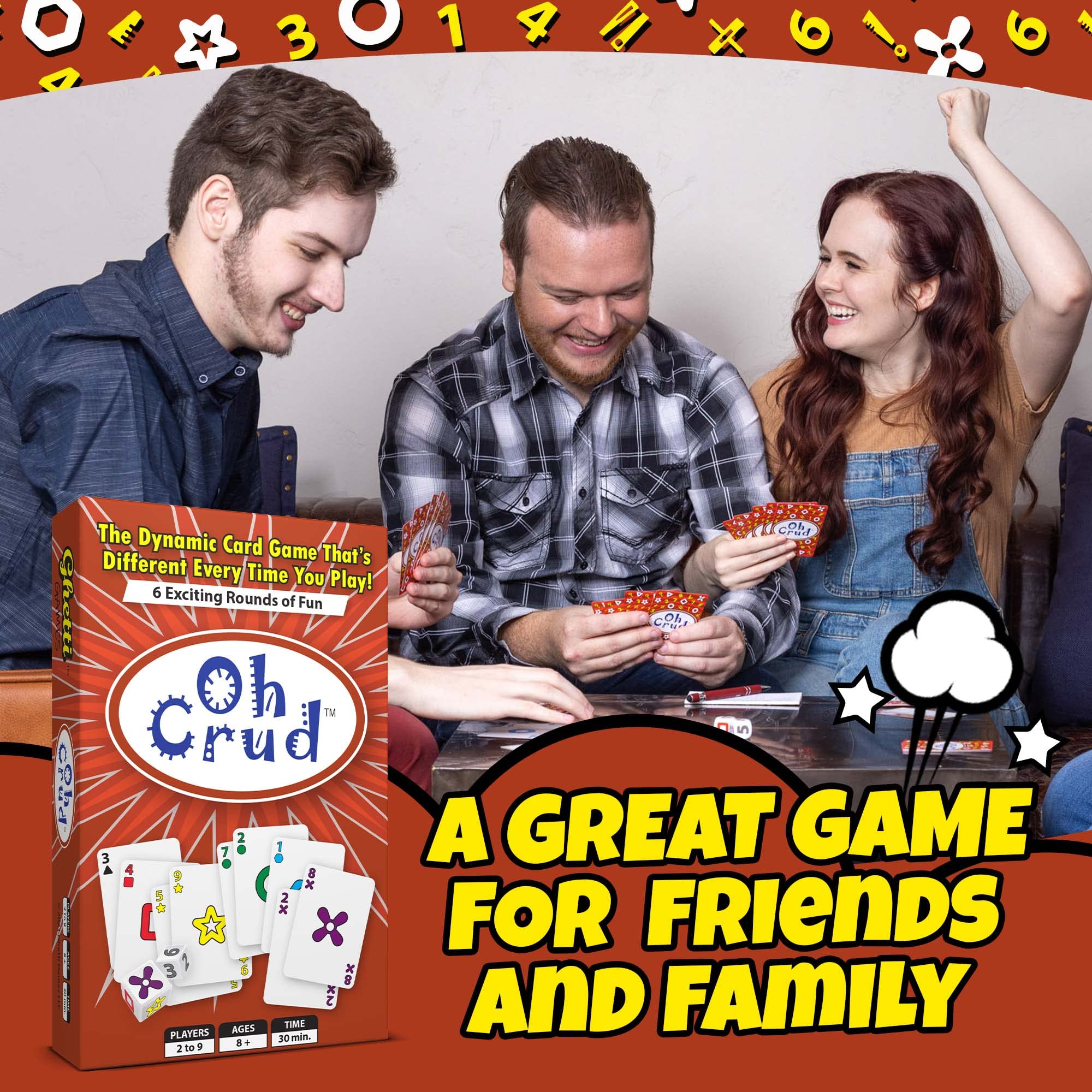 Buy Oh Crud Card and Dice Game, Family Card Game for 29 Players