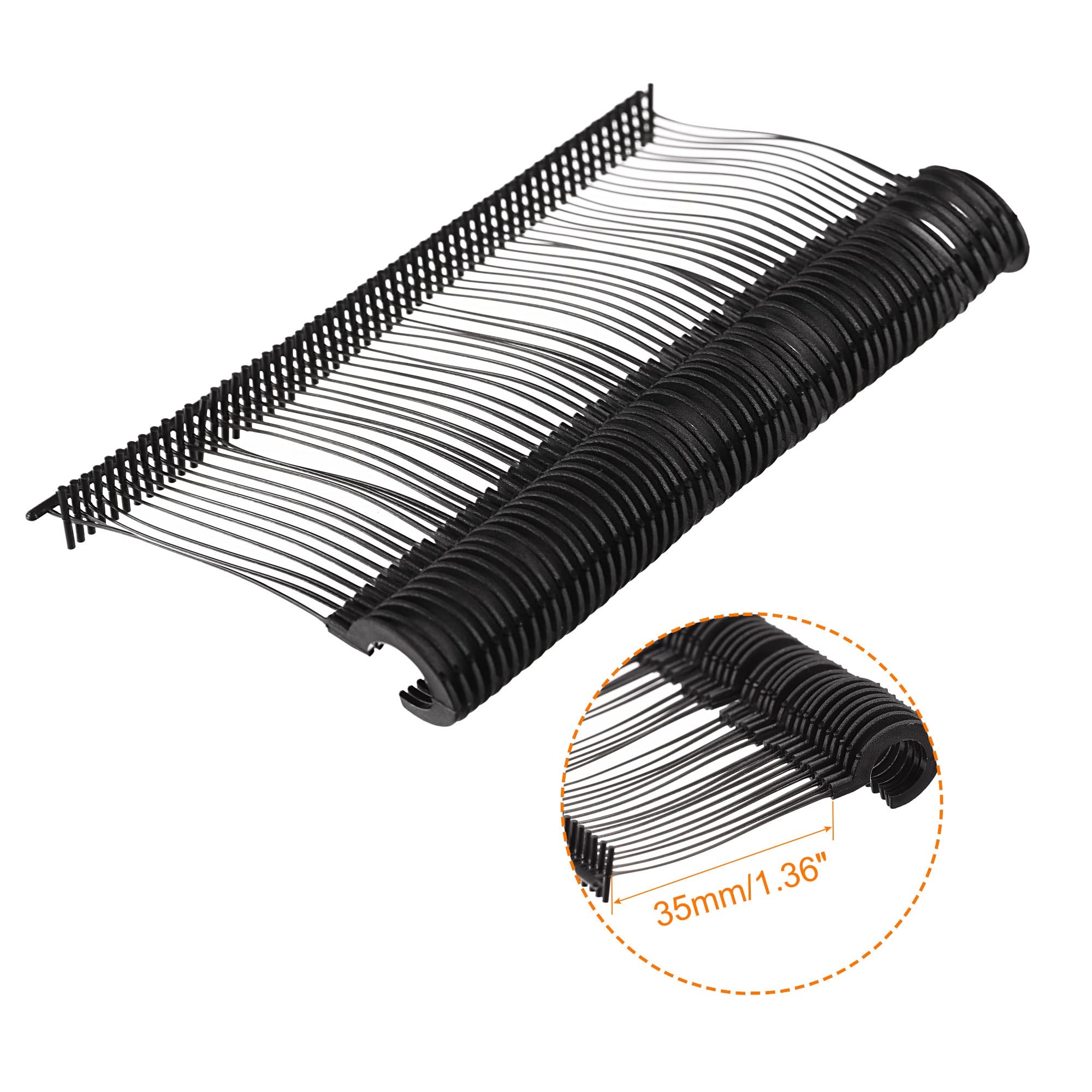 MECCANIXITY J Hook Standard Tagging Fasteners Plastic Regular for Garment Price Tag Label Tagging Barbs Black 1.36 Inch Pack of 500