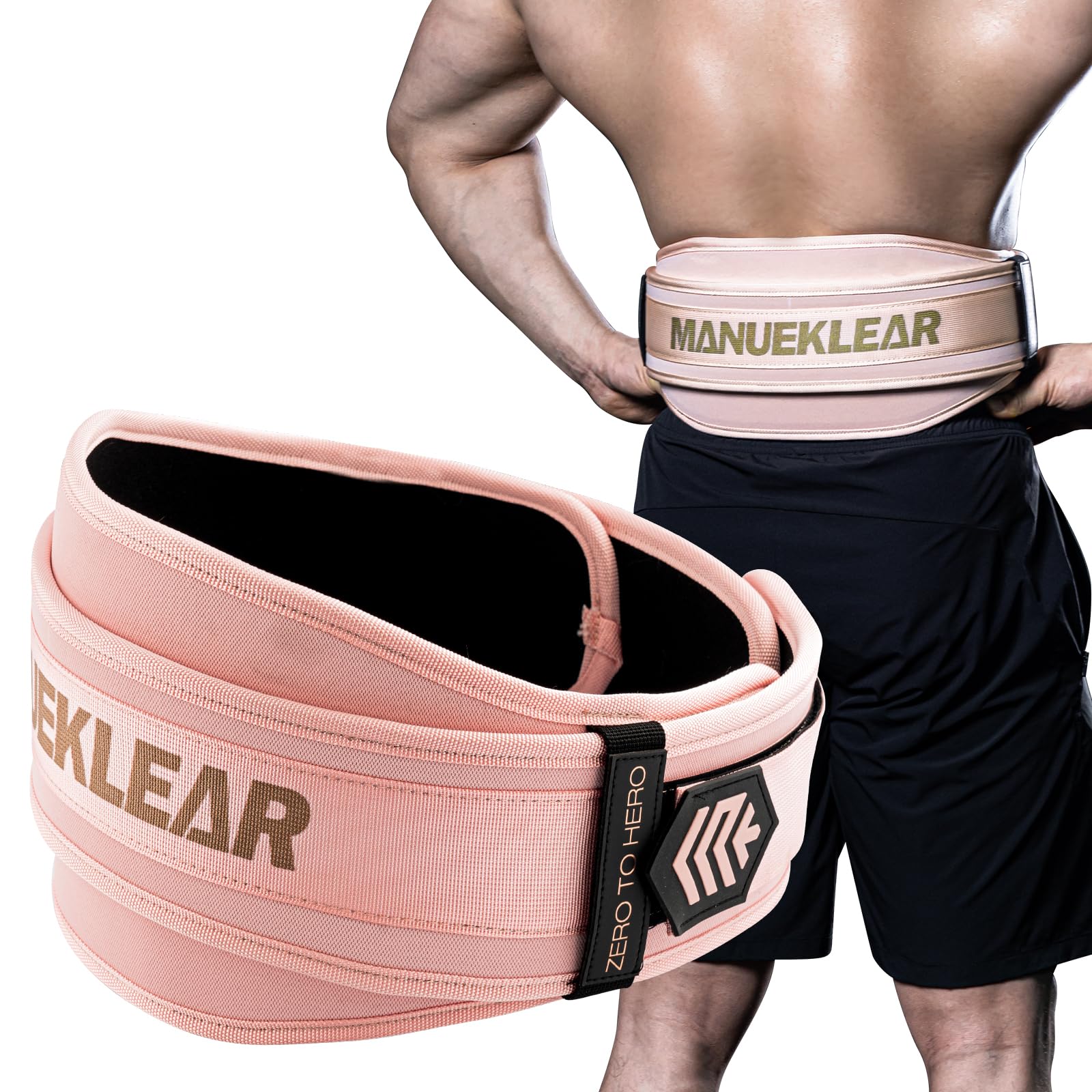 Weight Lifting Belt, Lifting Belts for Women Men,MANUEKLEAR Weightlifting Belt Quick Locking Back Support for Bodybuilding, Fitness, Powerlifting,