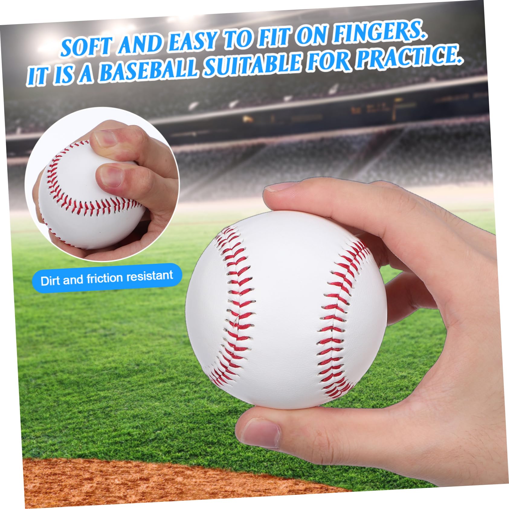 Toddmomy Balones Piezas Béisbol para PVC 12 de Entrenamiento Principiantes
