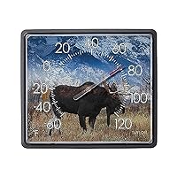 Vista 1 de Taylor Nature Series - Termómetro de esfera de alce para interiores y exteriores, decoración de pared fácil de leer para patio, piscina, patio
