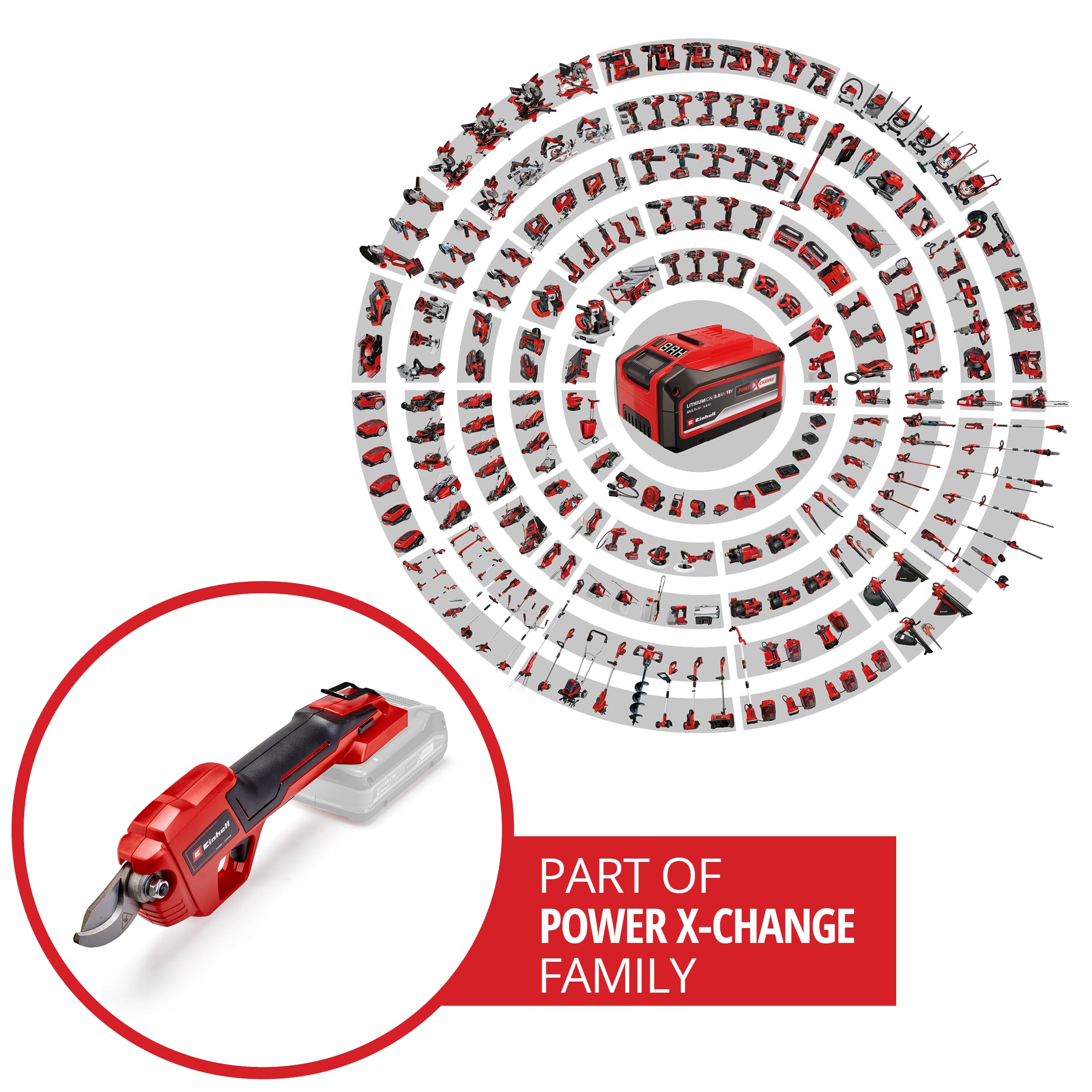 Einhell Original Cortarramas con batería GE-LS 18 Li-Solo Power X-Change (Li-Ion, 18V, sin batería ni cargador)