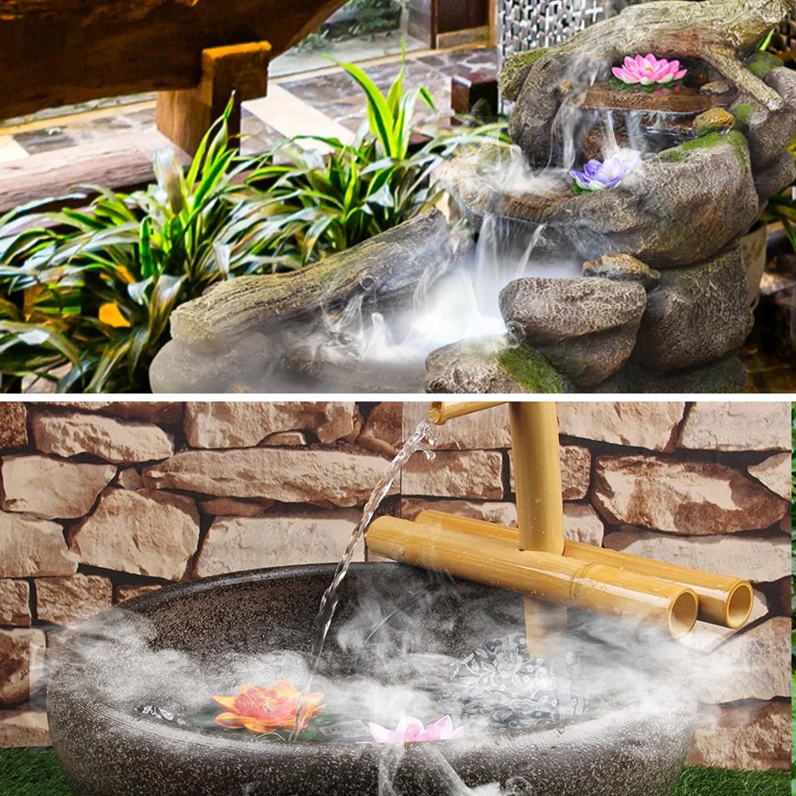 Mist Maker Zetiling Con LED Cambiacolore - Nebulizzatore Per Stagni E Fontane, EU Plug 220V