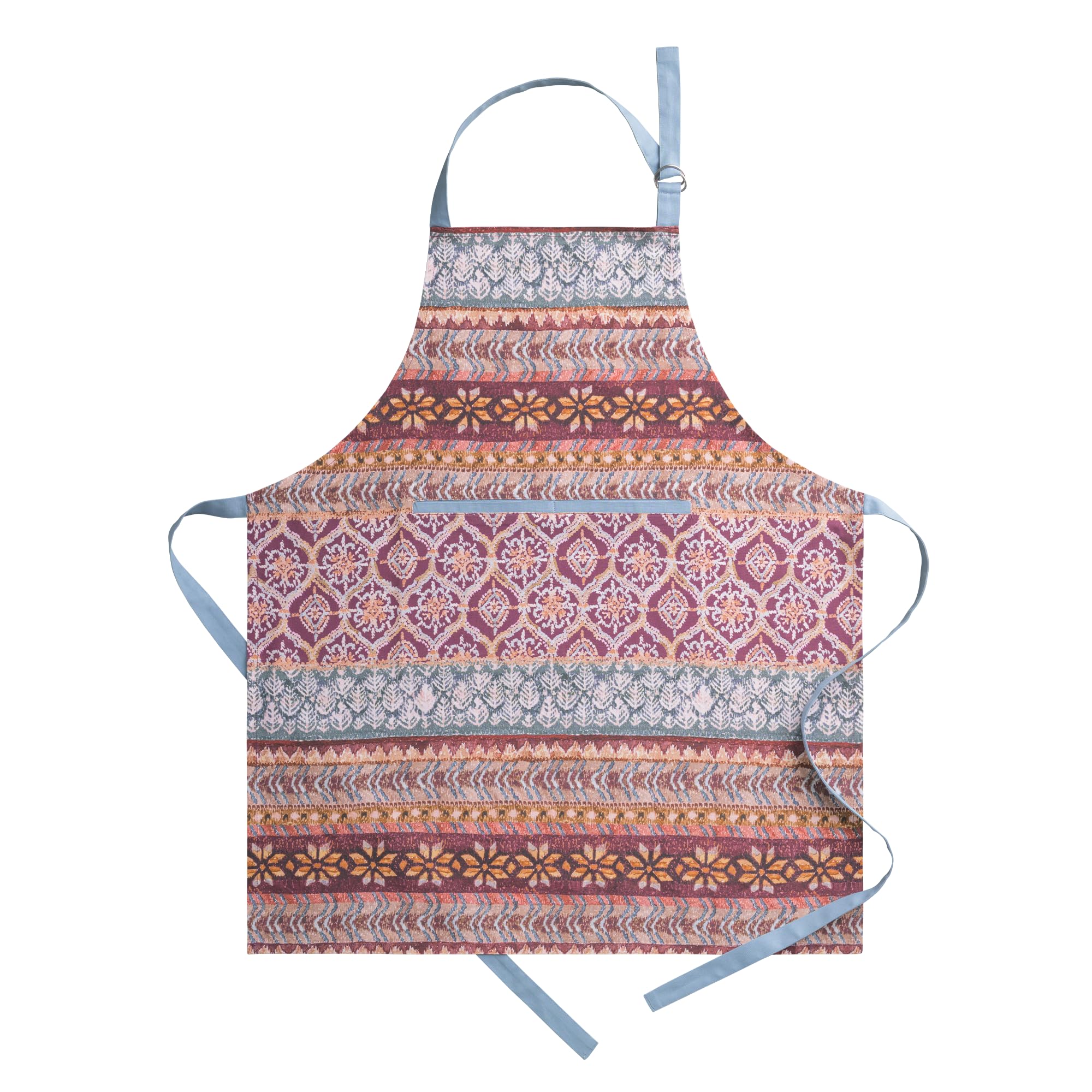 Maison d'Hermine 100% Cotton Apron for women with Pocket Kitchen Chef Apron for Men Cooking Gardening Server Waitress Maid, 04 - Fair Isle, 27.50"x31.50"
