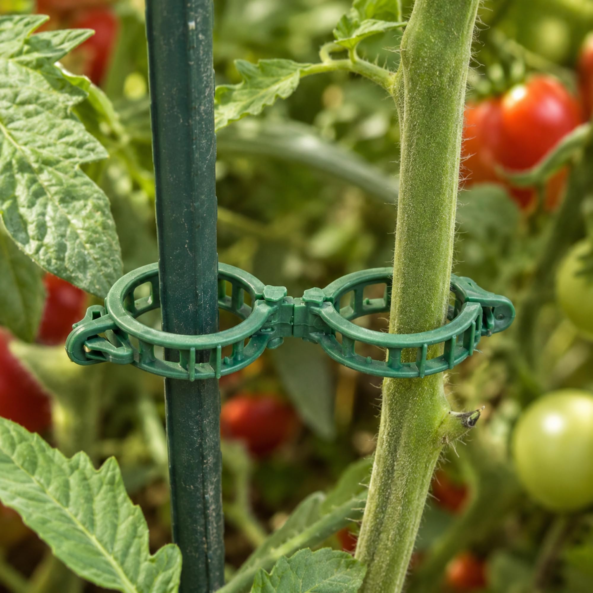 KADAX Clip per pomodoro, diametro 2,5 cm, 300 pezzi, clip per piante in plastica, per pomodori, cetrioli e piante rampicanti, clip da giardino