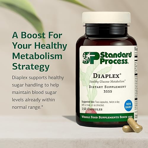 Miniatura 3 de Standard Process Diaplex - Suplemento para el páncreas y la vesícula biliar - Contiene cromo y vitamina A antioxidante - No lácteos - 150 cápsulas