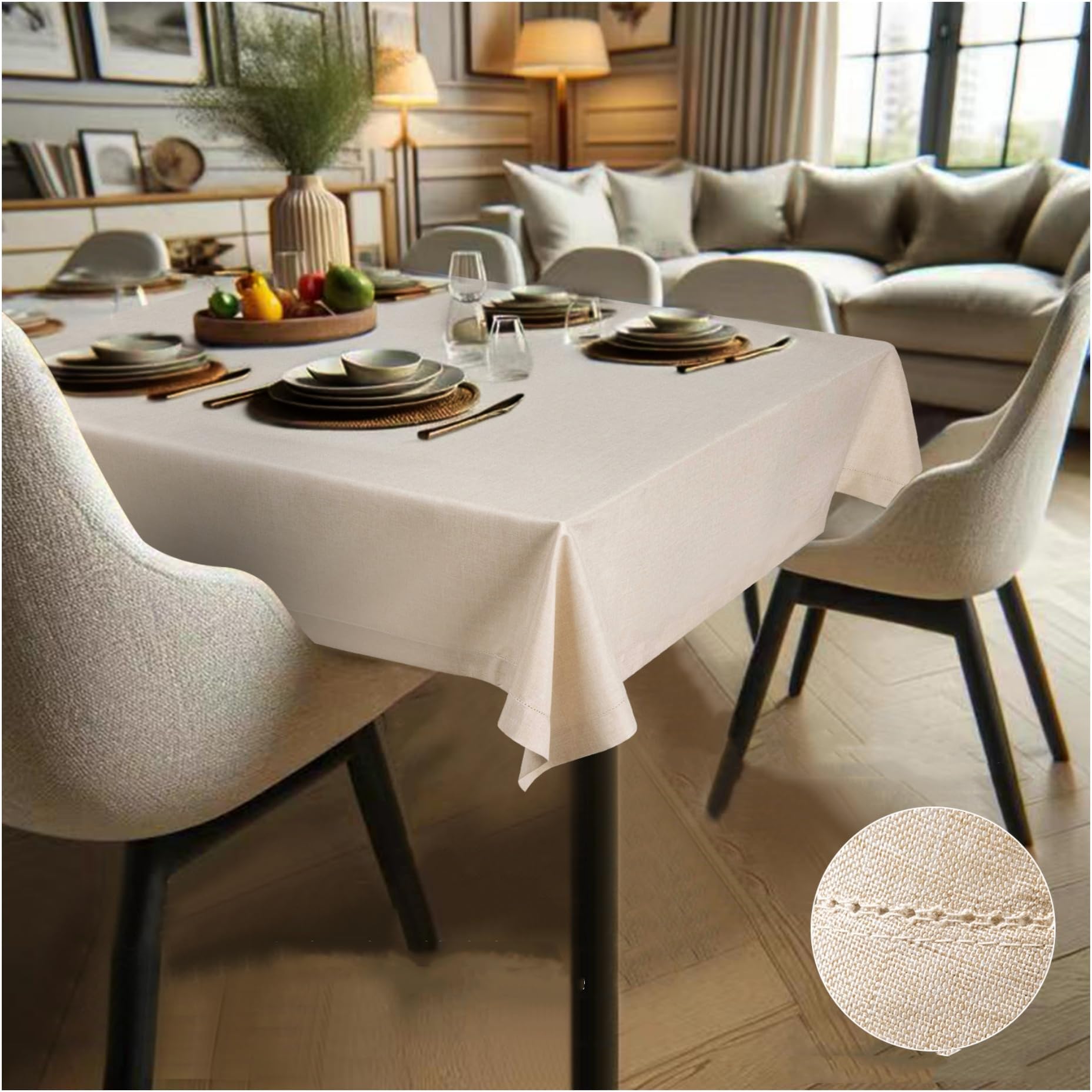 Tovaglia rettangolare in cotone 140 x 240 cm rosso | Leroy Merlin