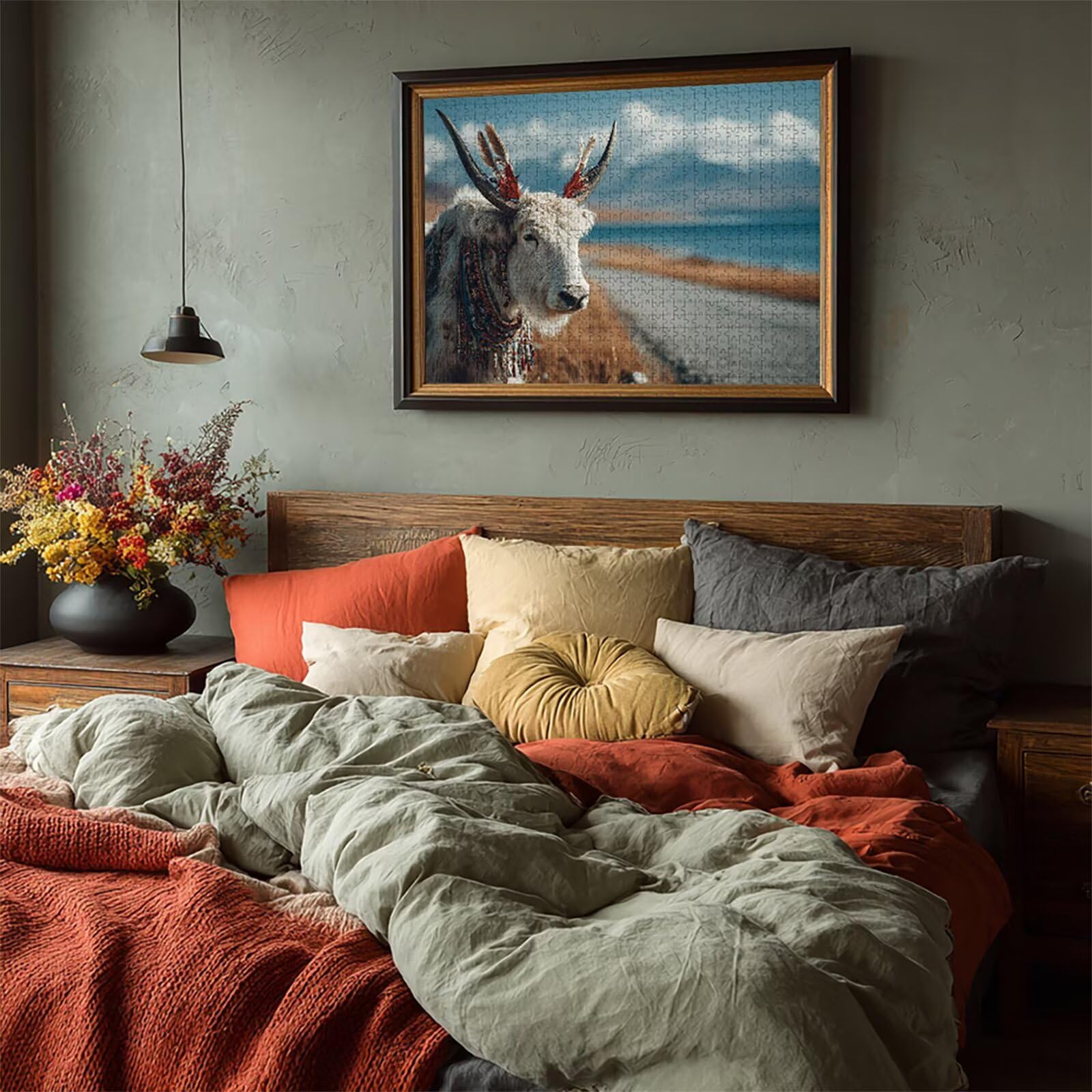 Puzzle 3000 elementów dla dorosłych, scena śnieżna, drewniane puzzle, 122 x 81 cm, części ściśle do siebie pasują, dla mężczyzn, kobiet, starszych seniorów, dekompresji, letnia dekoracja ścienna