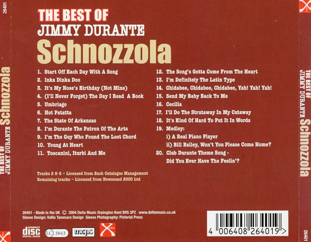 Durante, Jimmy - Best of (Schnozzola) - Amazon.com Music
