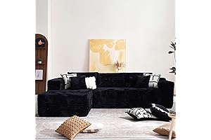 104" Cloud Sectional Dream Couch, Black