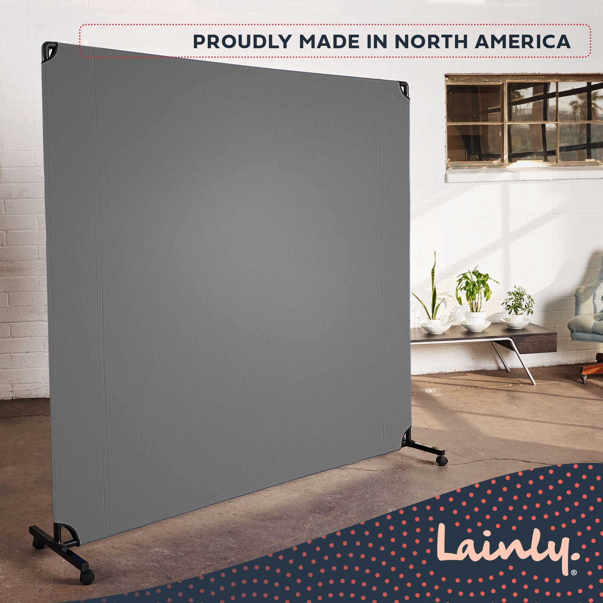 Lainly Rolling Room Divider Wall Partition Room Dividers Made in North America. Temporary Wall