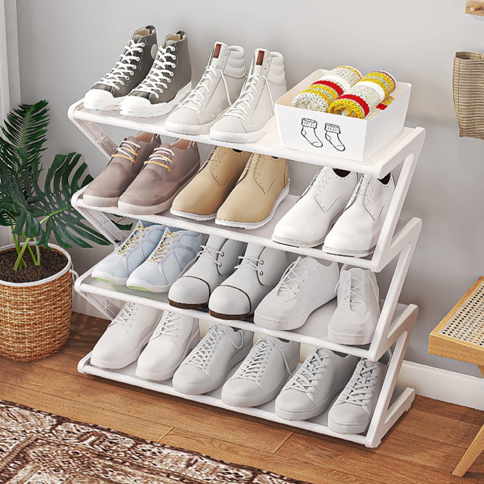 Metal Shoe Mesh Stacking Shoe Shelf Seville Classics 2-Tier