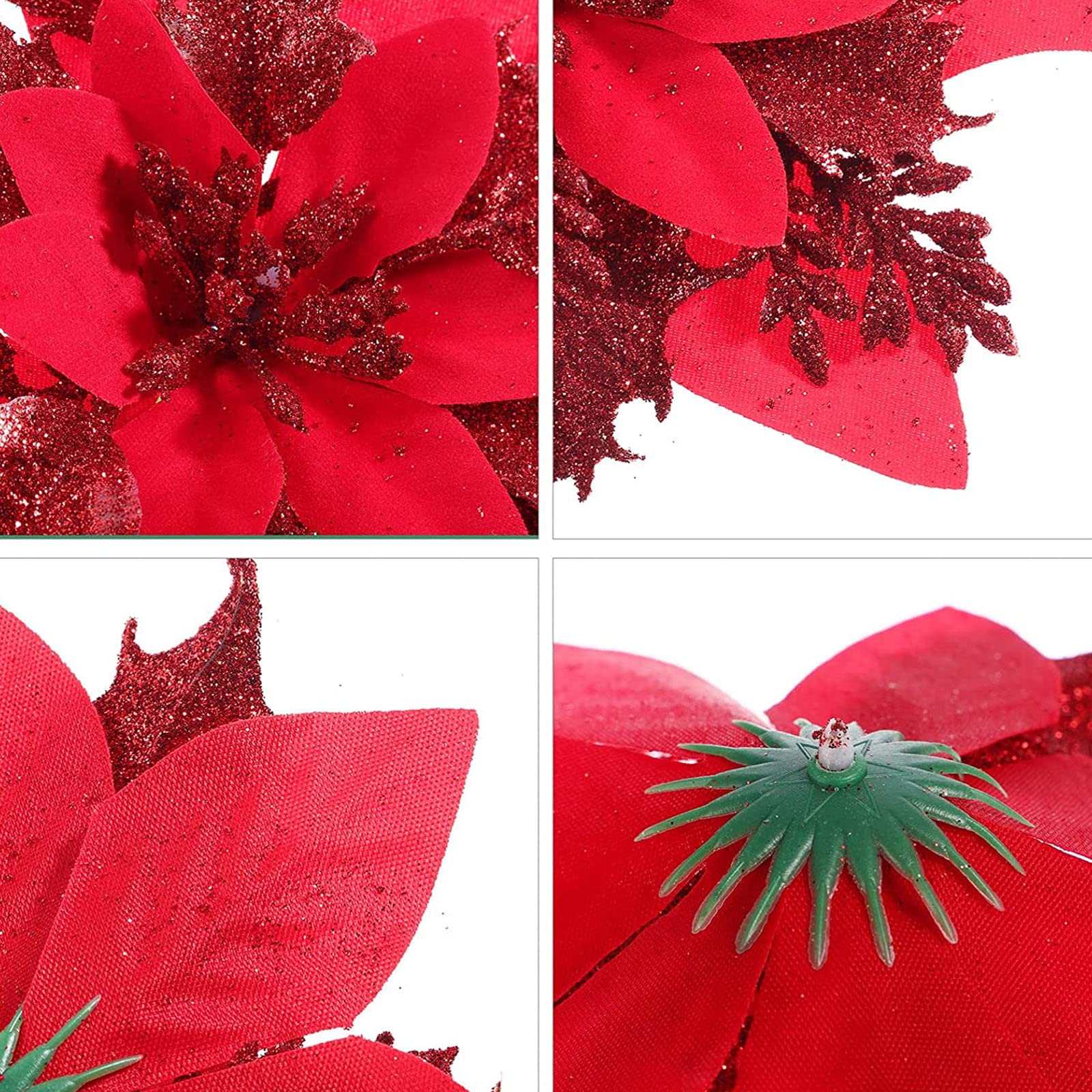 Arborus 8 Decorazioni Natalizie A Forma Di Stella Di Natale, 21,1 Cm