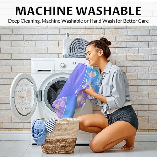 Miniatura 5 de Manta de cola de sirena  Mantas suaves y peludas para niñas  Manta pequeña de 40 x 50 pulgadas para cama y sofá  Regalos lindos morados