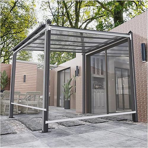 SHUGUANGGUDE Persianas enrollables transparentes impermeables transparentes de plástico de PVC transparente persianas enrollables impermeables a